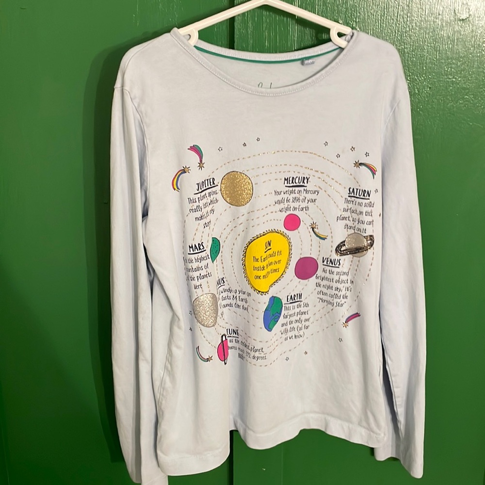 Girls mini Boden planets shirt
